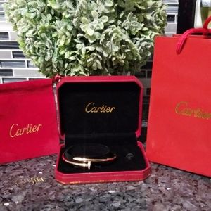 New Branded Love Nail Bracelet Rose Gold 17